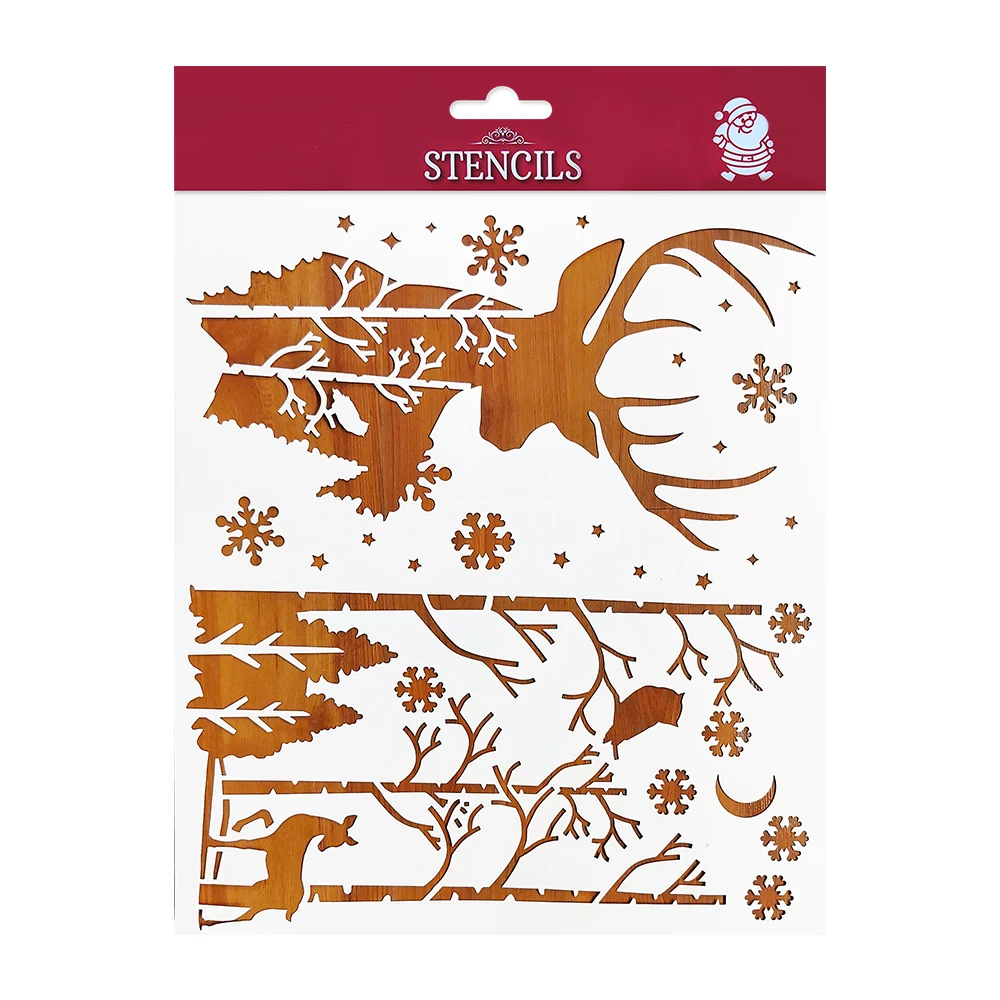 Wholesale Custom Anima Graffiti PVC Plastic Stencils For Wall Painting Determinable Paint Pattern For Festival Decoration