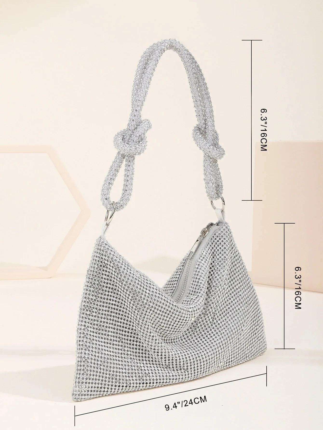 Rhinestone Purse Sparkly Evening bag Silver Clutch Purses for Women Evening Cross Body Handbags for Party Prom Club Wedding