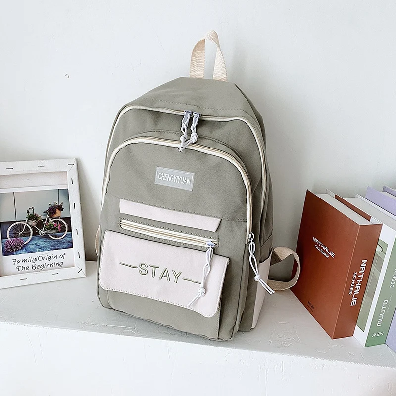 Heopono Fashion Bookbags Boy Girl children Picnic Travel Student Simple Elegant Soft Storage Book School Bags For Teens Boys