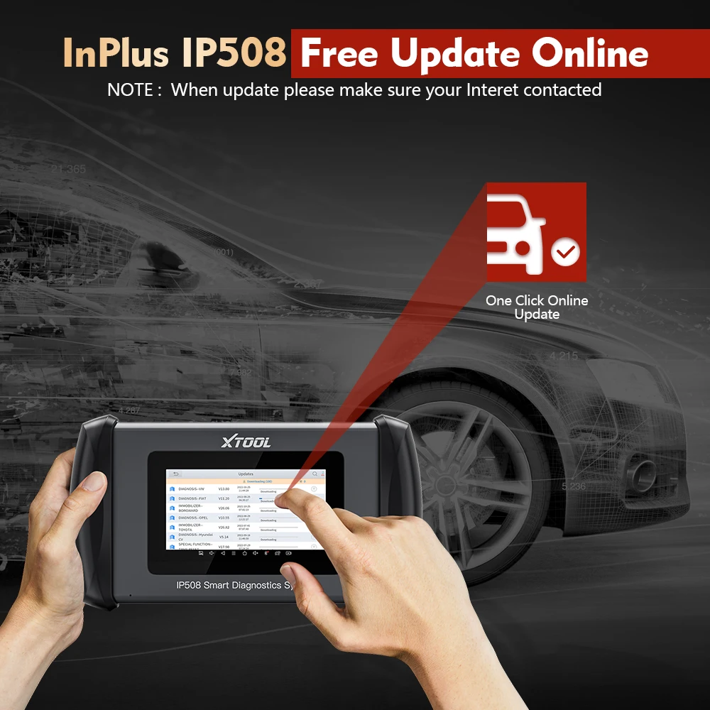 XTOOL 2022 InPlus IP508 5 System Diagnostic OBD2 Car ABS SRS AT Engine Scanners with EPB Oil 5 Reset Auto VIN Online Free Update