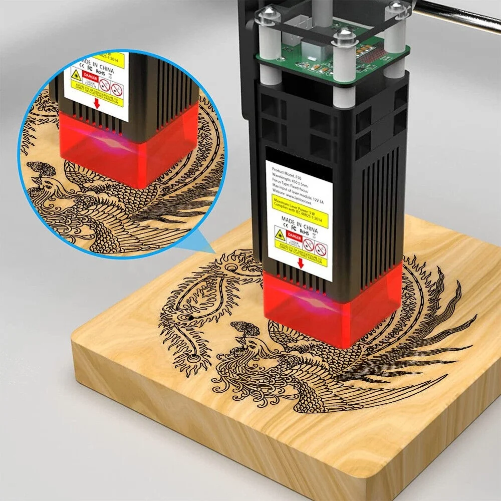 Hot sale Blue laser diode mini automatic diy new engraving cutting machines for wood plastic MDF