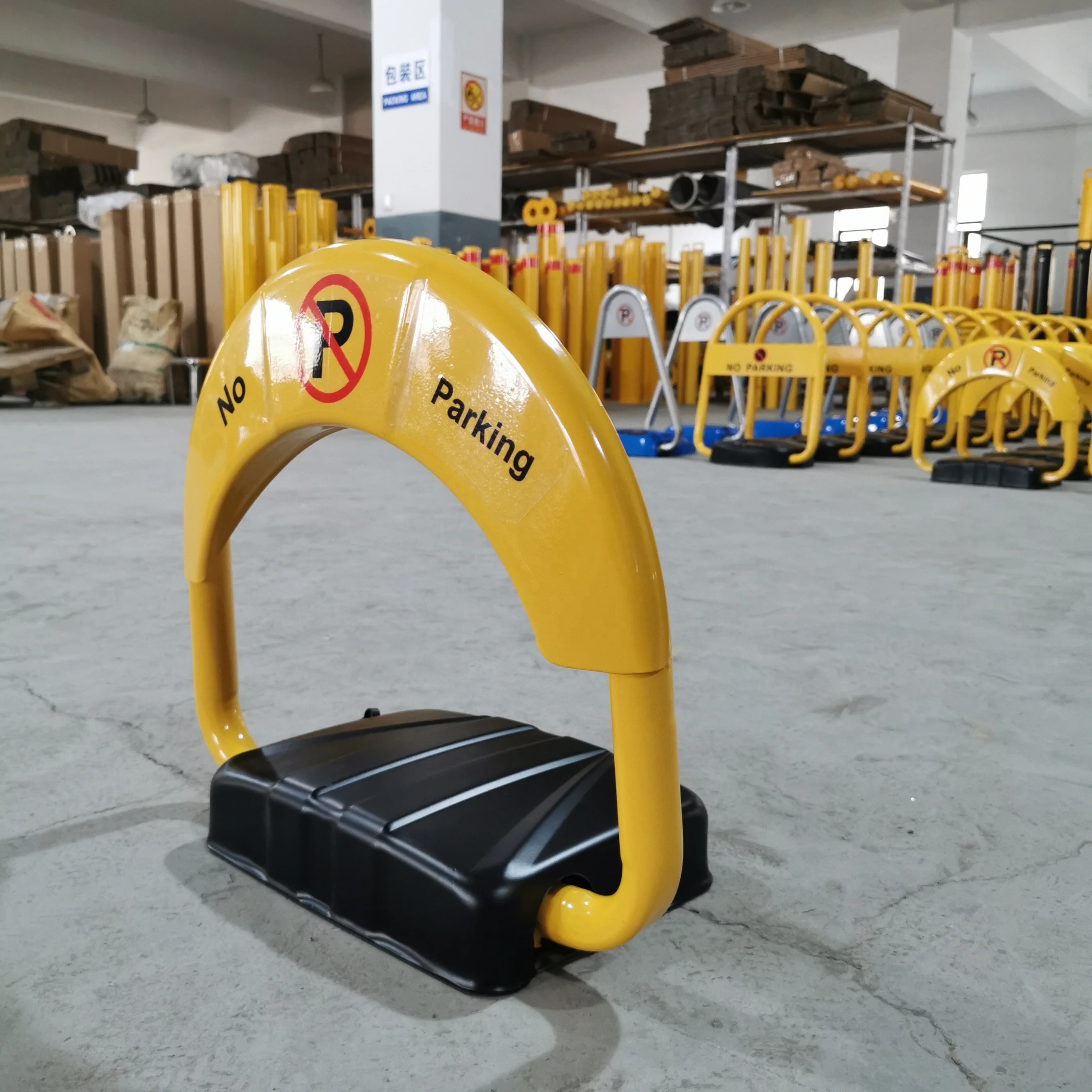 Желтое стальное ручное устройство блокировки парковки без парковочных барьеров от производителя Kavass
