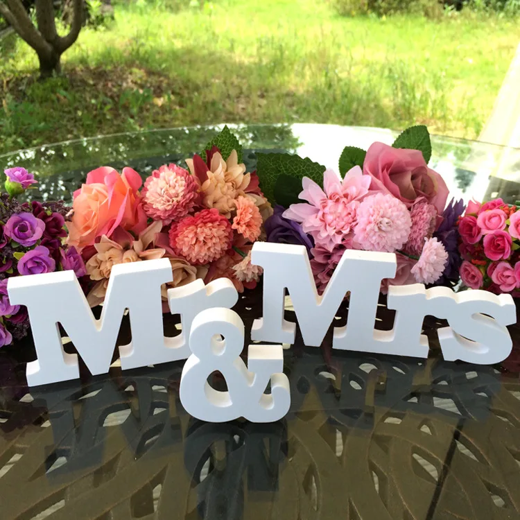 Mr & Mrs Wedding Supplies Pvc English Alphabet Decorations Creative Wedding Accessories