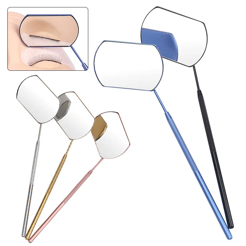 Wholesale Heart Shaped Handle Makeup Mirror Eyelash Extensions Kits Makeup Accessories Premade Fans