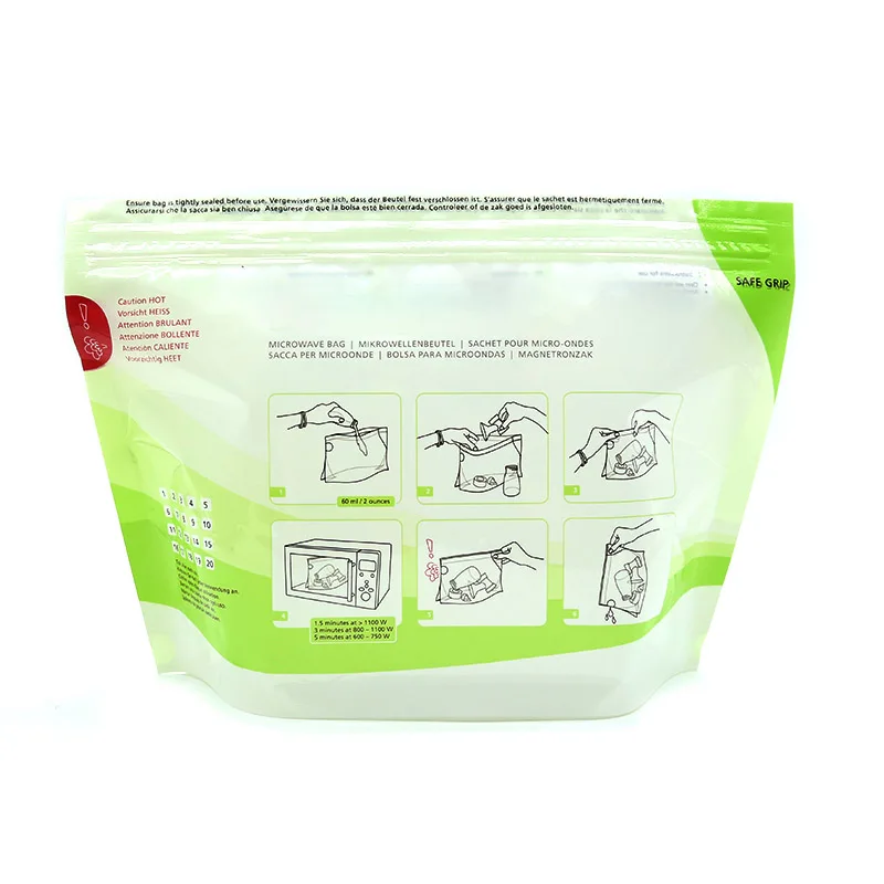 Biodegradable Microwave Steam Steriliser Bags for baby feeding tool bottles microwave sterilizing bag