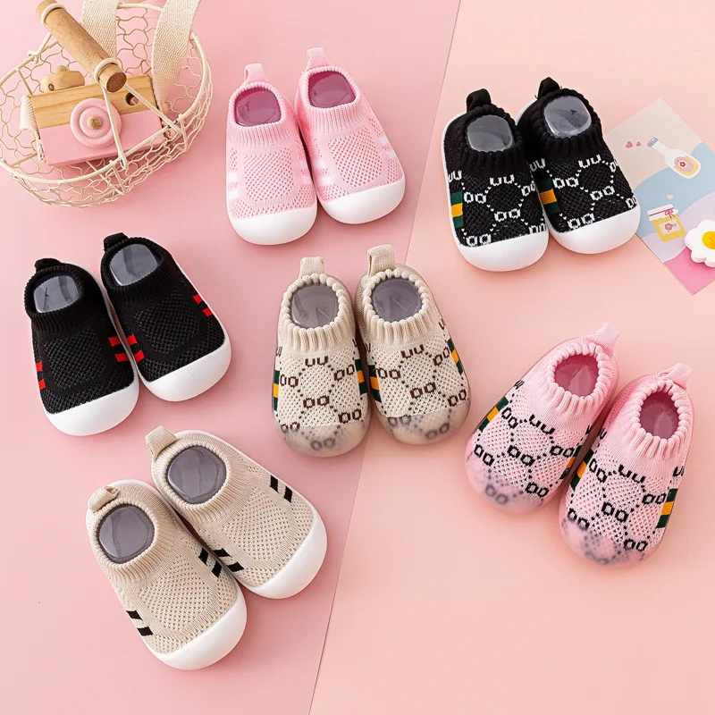 Children shoes boys and girls  children socks shoes soft breathable non-slip fly weave  baby toddler shoes