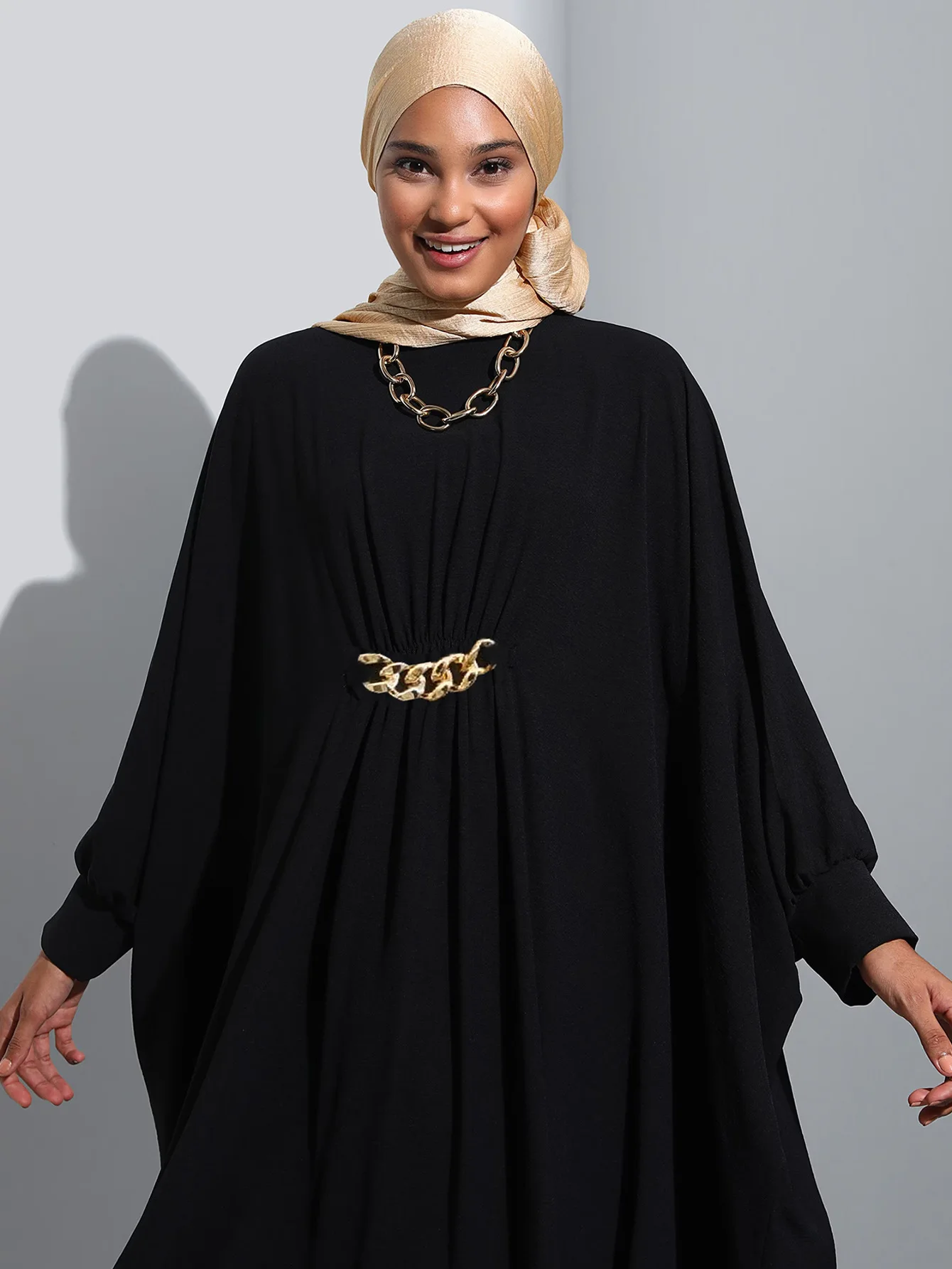 Muslimahclothingsupplier Арабская Исламская одежда Дубай абаяхиджаб кафтан мусульманское женское платье арабское черное Абая Джакарта