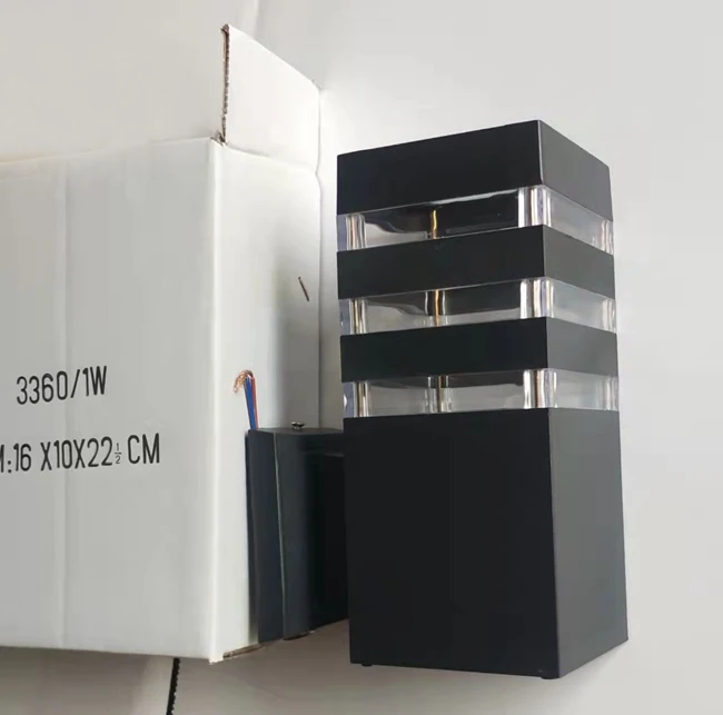 Top sales outdoor Garden wall Light Lamp E27 Glass Waterproof Wall Lights (9049-3/1W-D90)