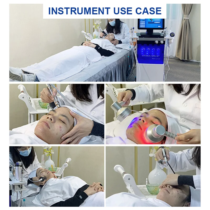 facial radio frequency micro current hydra dermabrasion electrotherapy facial machine diamond microdermabrasion with hydro