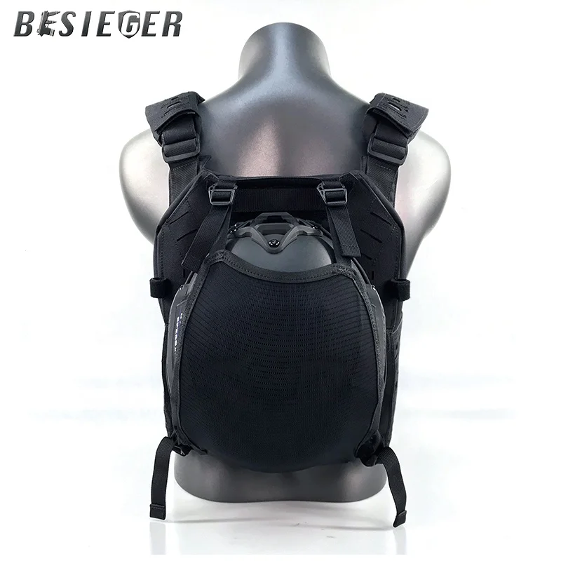 With invisible bulletproof helmet cover, flame retardant nylon military police tactical vest, lightweight combat vest