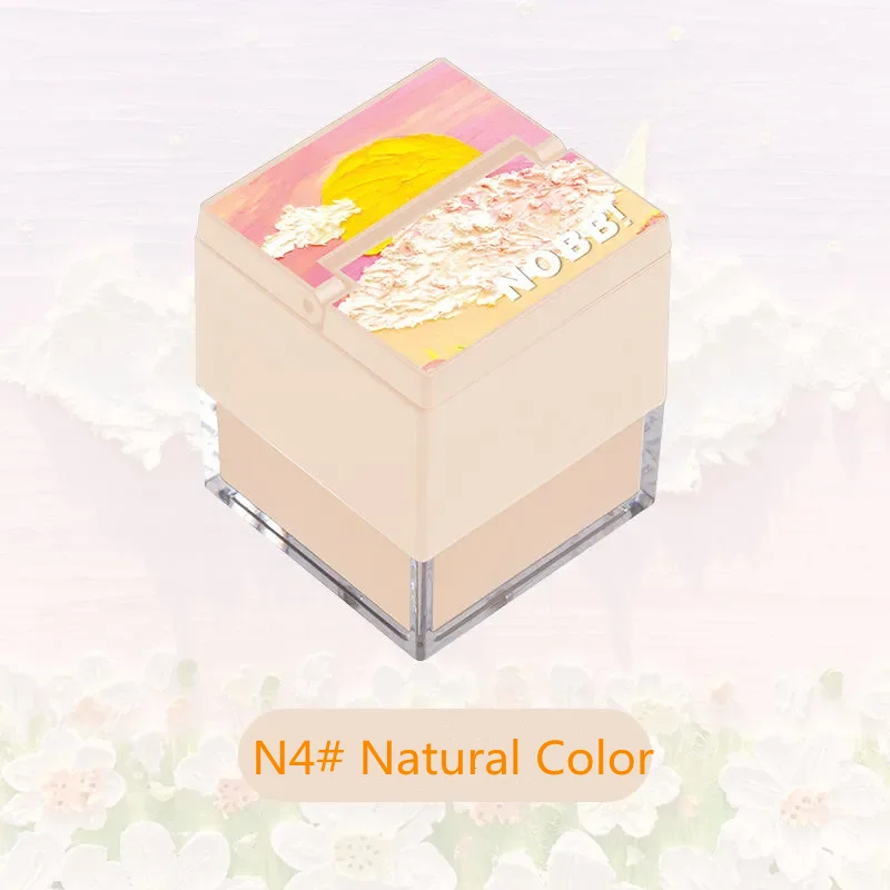 NOBB private label oil control lasting and sweat-proof concealer oil painting small sugar cube oil painting small loose powder