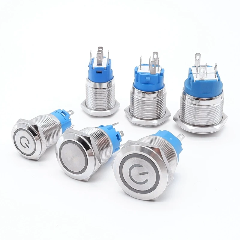 12/16/19 mm Waterproof IP65 12 Volt Illuminated Lighted ON OFF Led Key Control Box for 2 Hole Push Button Switch