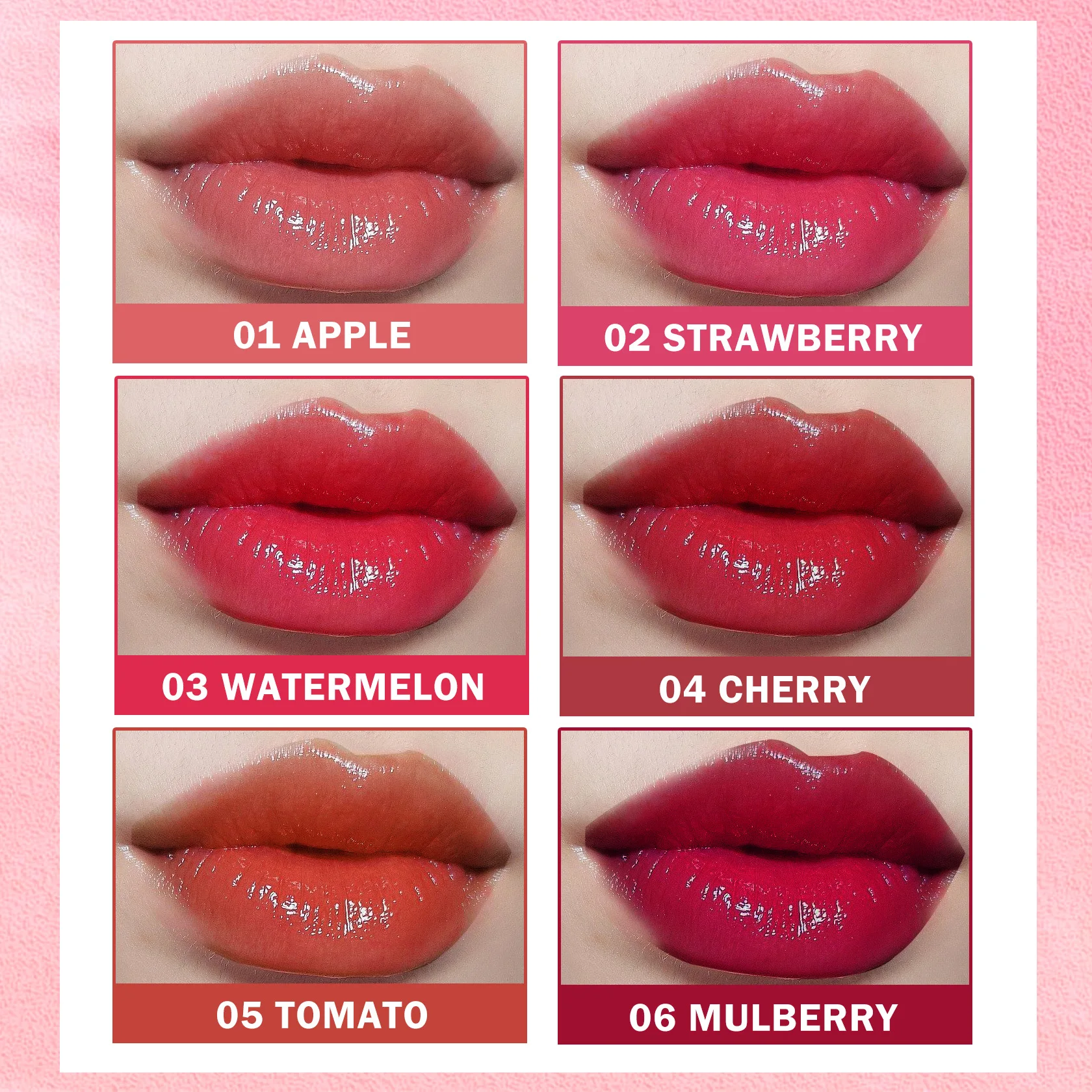OEM Long lasting moisturizing matte lipgloss liquid lip glaze Private Label Lips dye Cheeks Waterproof Lip Tint rebranding