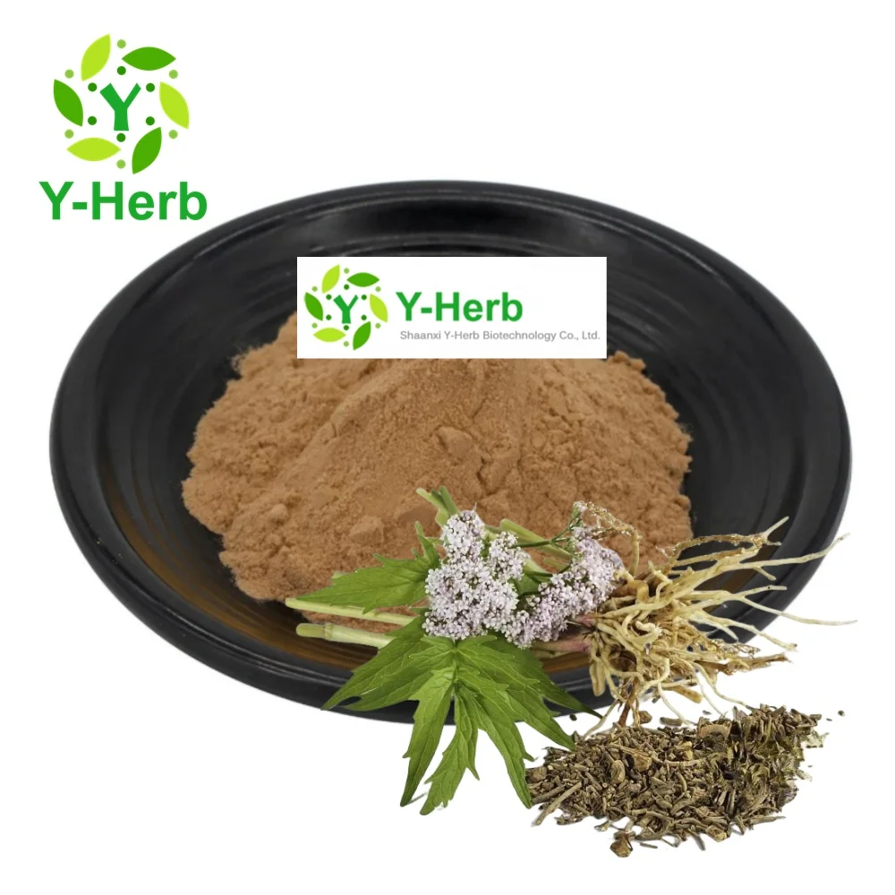 Valerian Root P.E. Factory Price Supply Valerenic Acid Powder 10:1 0.3% 0.8% Valerian Root Extract
