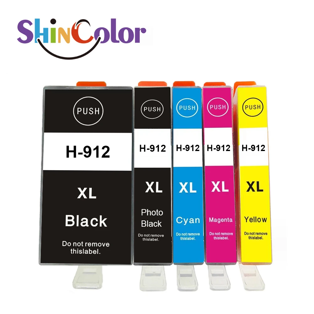 Чернильный картридж ShinColor 912 XL 912XL 917XL Премиум цветной совместимый принтер для HP OfficeJet 8010/8012 и т. Д.