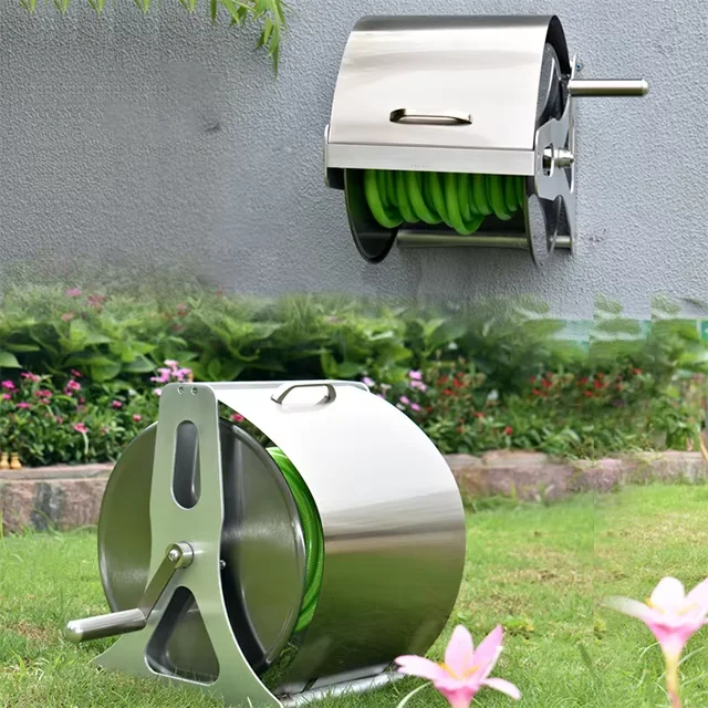Europe and America Hot Selling Portable Small Garden portable metal water hose reel cart