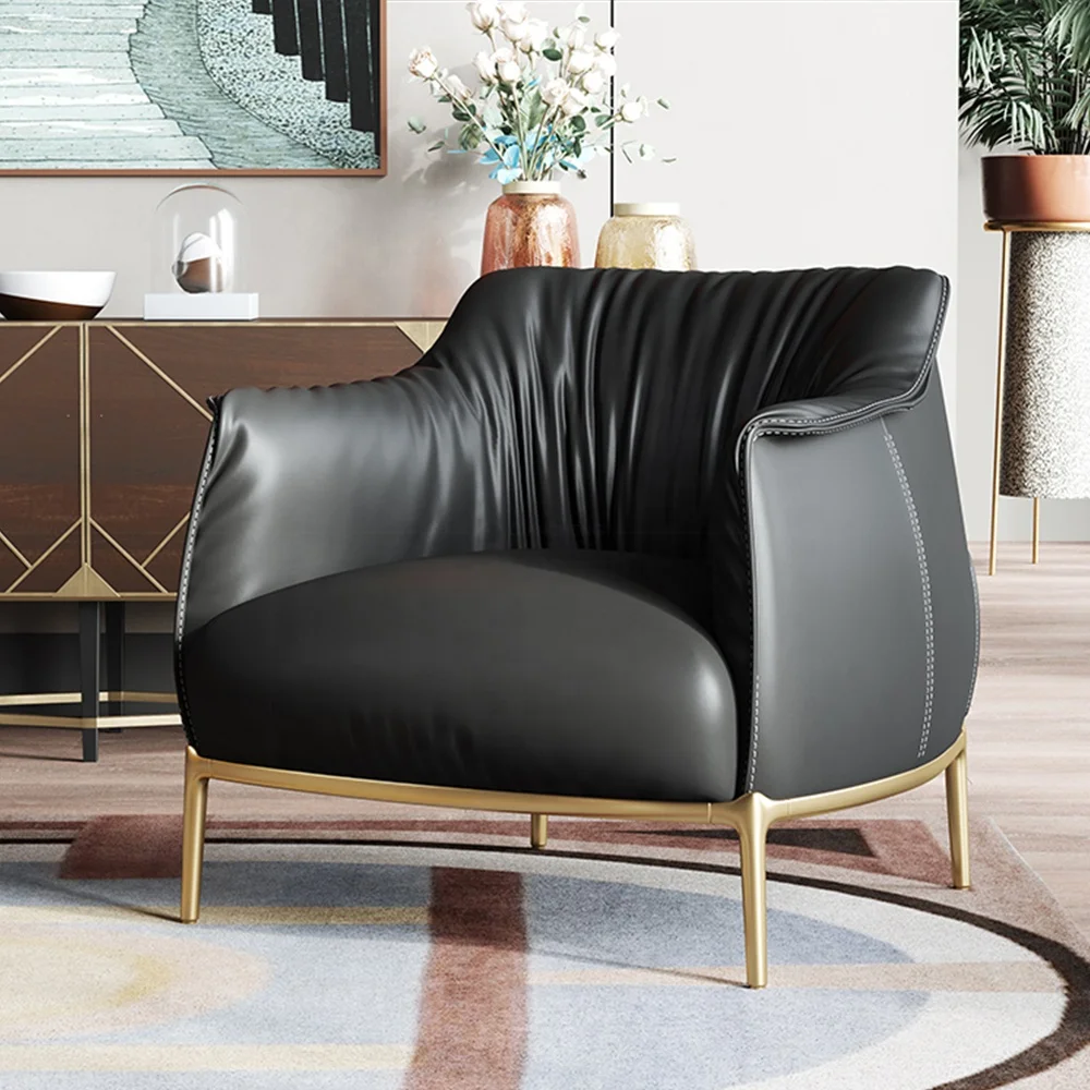 Modern single sofa chair high quality soft leather sofa chair lazy boy soda chair
