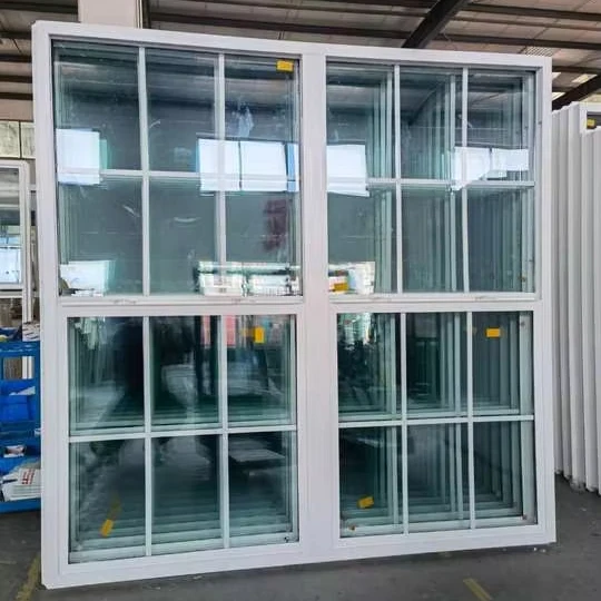 Black Sound Heat Proof Large Single Hung Window Privacy Glass Twins Three French Windows American Style Owned Factory