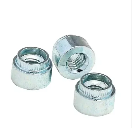 Zinc blue and white plated round serrated rivet bushing nuts processing machines