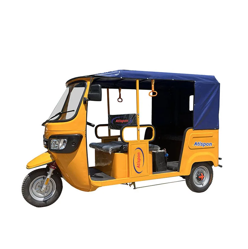 High Quality Tuk Tuk Taxi 3 Wheels Electric Fully Enclosed Electric Tricycle 1500W For Adults