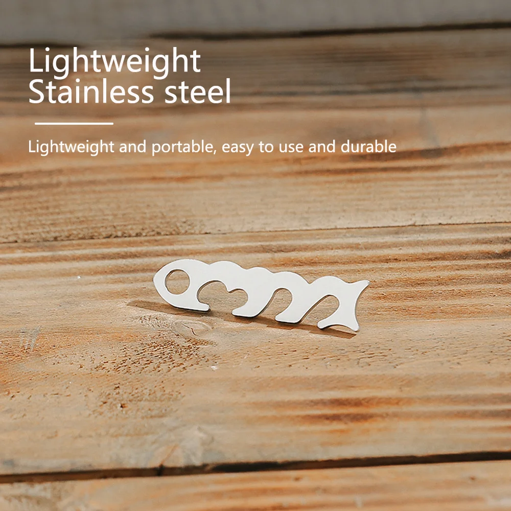 Multifunction Adjuster Keychain Hook Aluminum Alloy New Hanging Camping Wind Rope  Buckle For Outdoor Activity Hiking