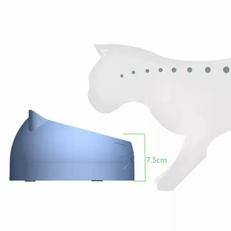 New Factory Hot sale Stainless Steel Anti Overturning Double Bowl Pet Slow Feeder Bowl Cute Cat Dog Food Bowl