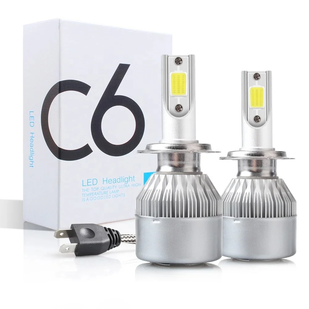 MACAR C6 11000 Lumen COB Chip 9005 9006 H1 H3 H11 H7 Car LED Headlight Bulb