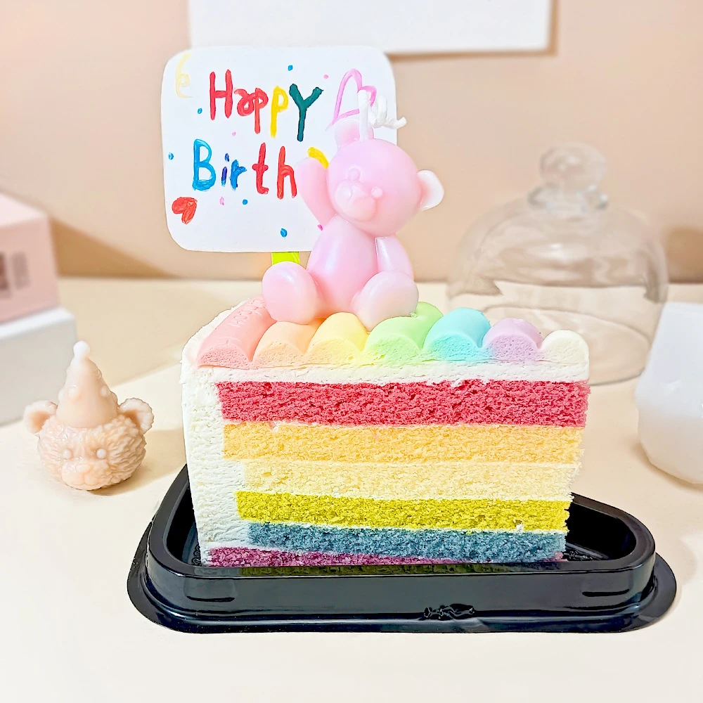 L05 Home Decoration Cute Bear Shaped Paraffin Beeswax Aromatherapy Birthday Decoration Candle Scented Candle Mold
