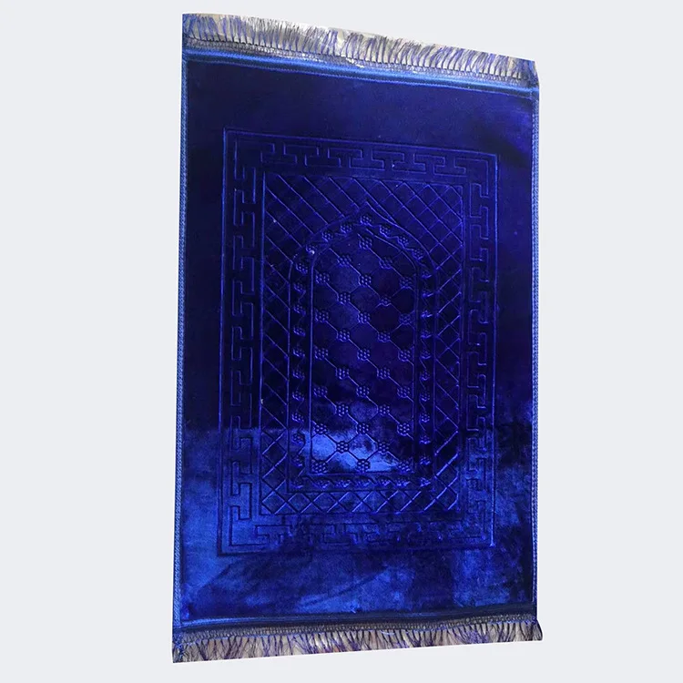 Islamic Thick Mat With Soft Tassel Prayer Mat Rug For Mosque