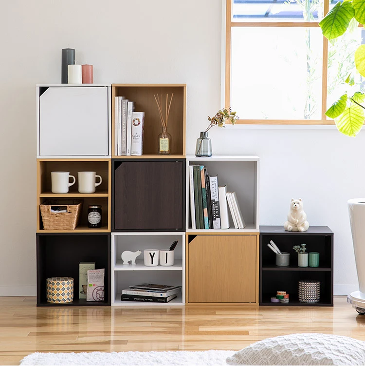 MDF display stand partical board furniture Melamine Wooden cabinet box living room furniture storage bins