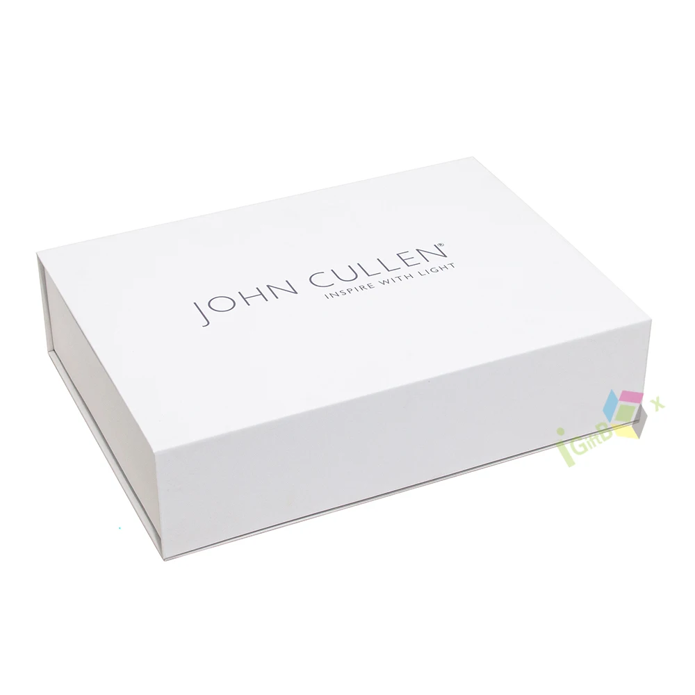 Luxury Book Shaped White Rigid Cardboard Box Packaging Magnetic Gift Boxes with EVA Foam Insert