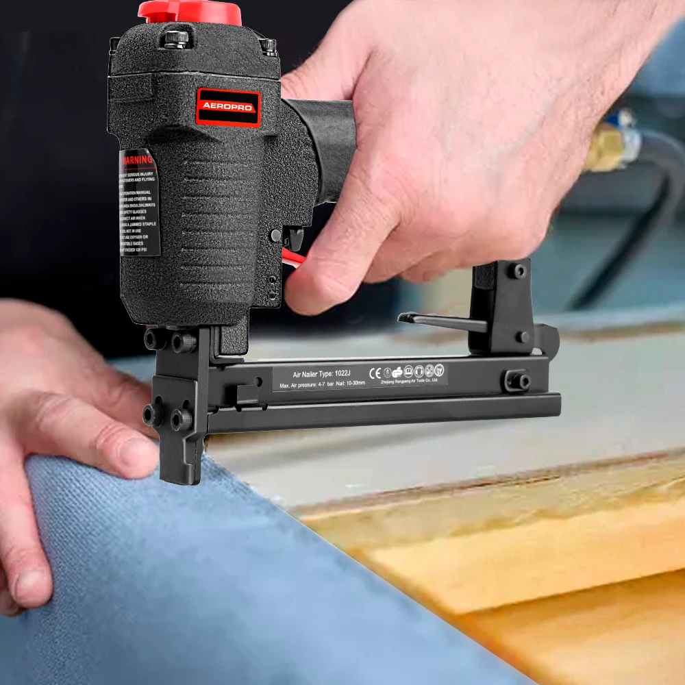 AEROPRO 1022J Professional Brad Air Nail Gun High Quality Pneumatic Nailer for Furniture Decoration Wide Crown Stapler