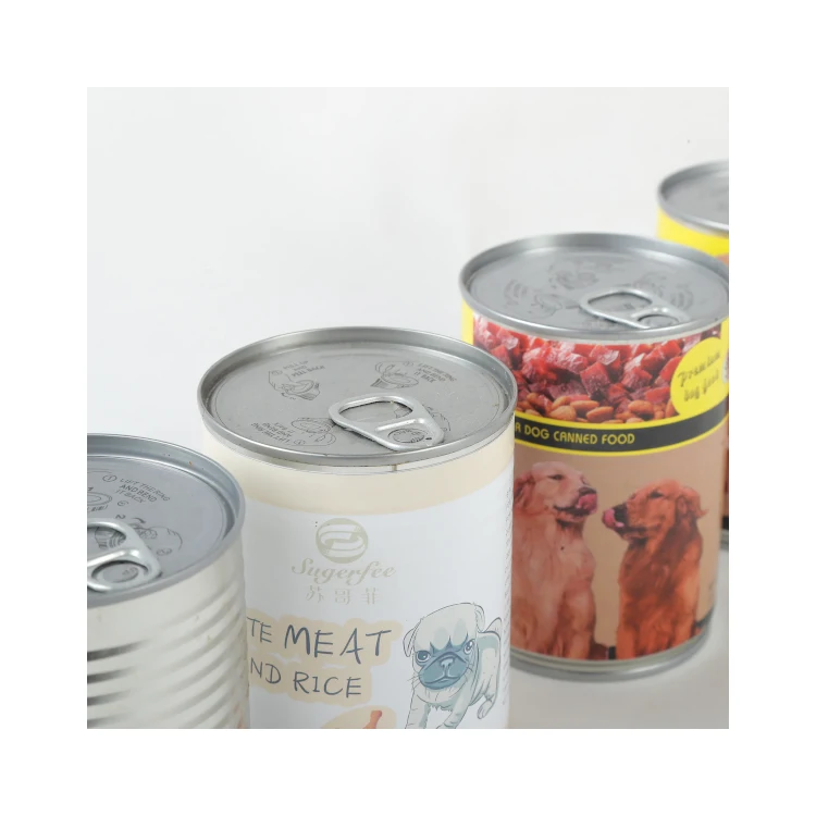 Factory wholesale OEM ODM High Nutritious canned wet dog food cans for pets