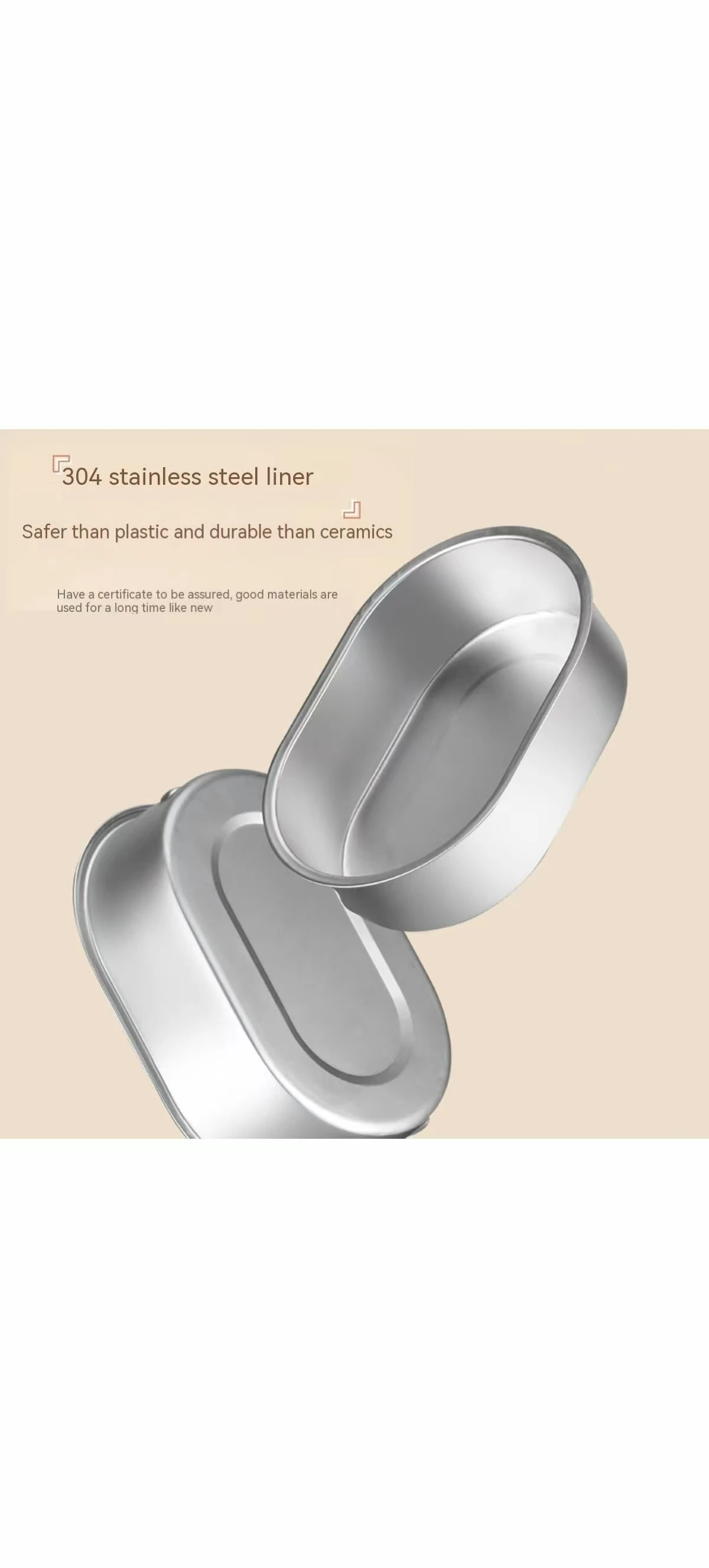 New design office personnel portable plug-in heated cooking 304 stainless steel lined electric lunch box