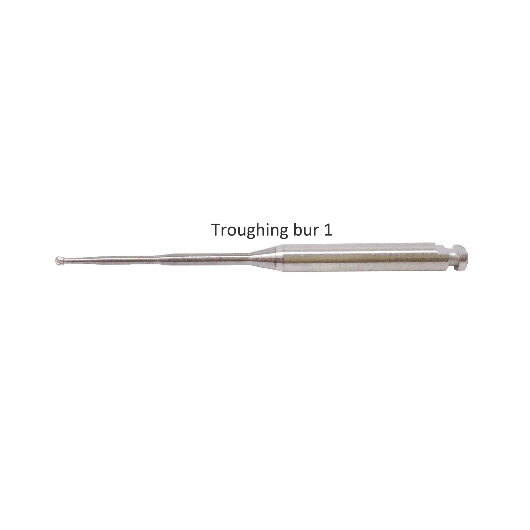 0.8mm ball head RA thin neck dental surgical 34mm length troughing bur
