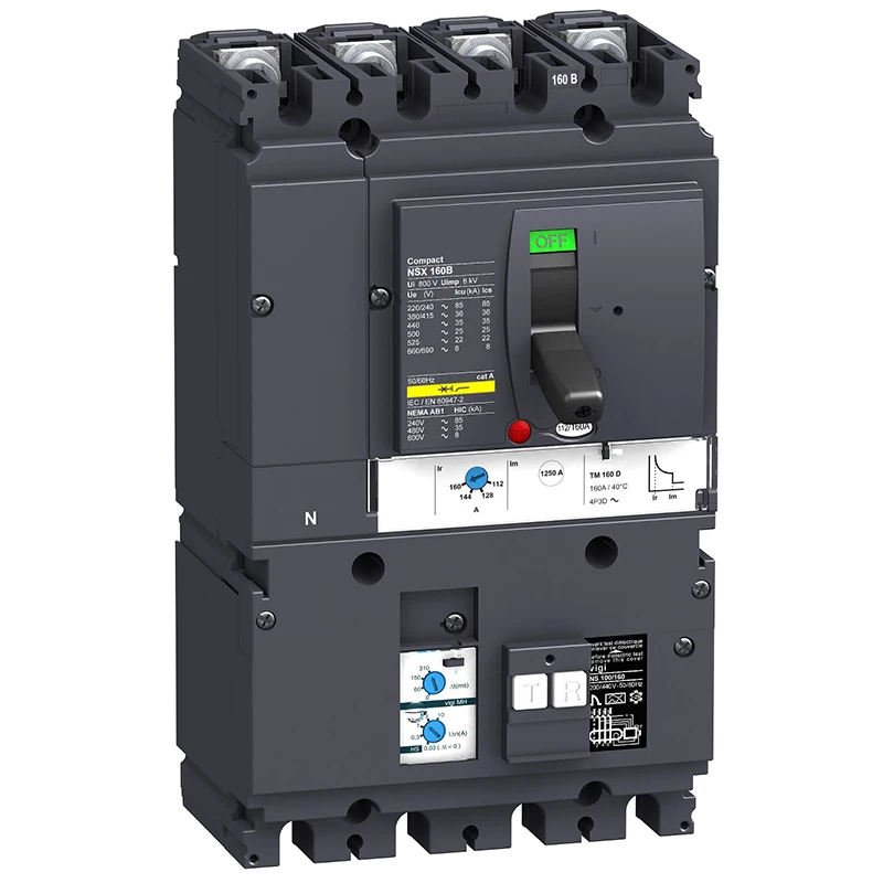 Автоматический выключатель LV430353 MCCB Vigi MH NSX160B TMD 80A 4p3d 25kA