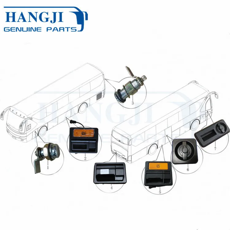 
ZK6129H Yutong Passenger Bus Door Lock System Coach Luggage Door Lock 