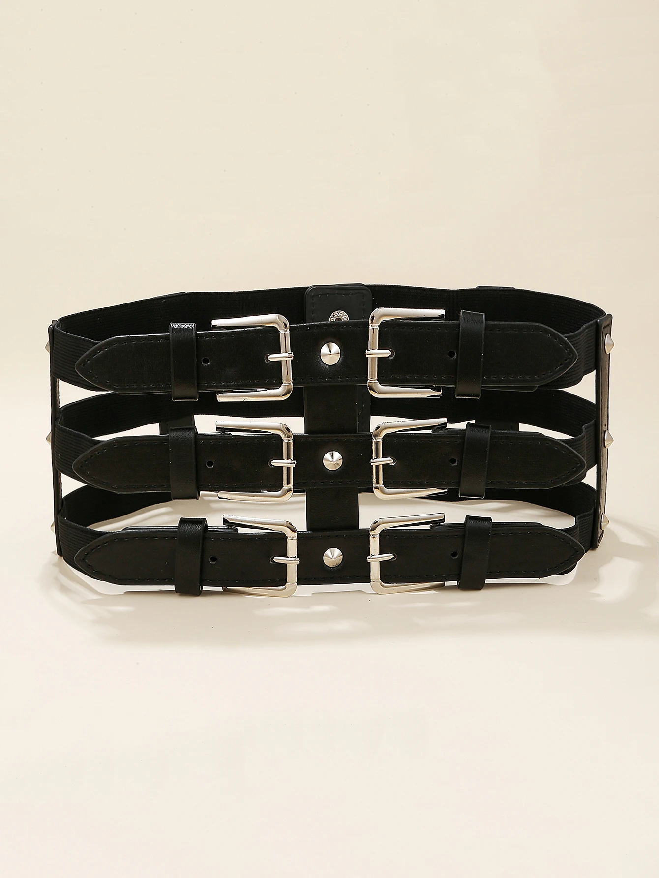 Fashion Sexy Punk Pu Leather Suspender Adjustable Body Chest Ladies Body Waistband Vintage Corset Belt