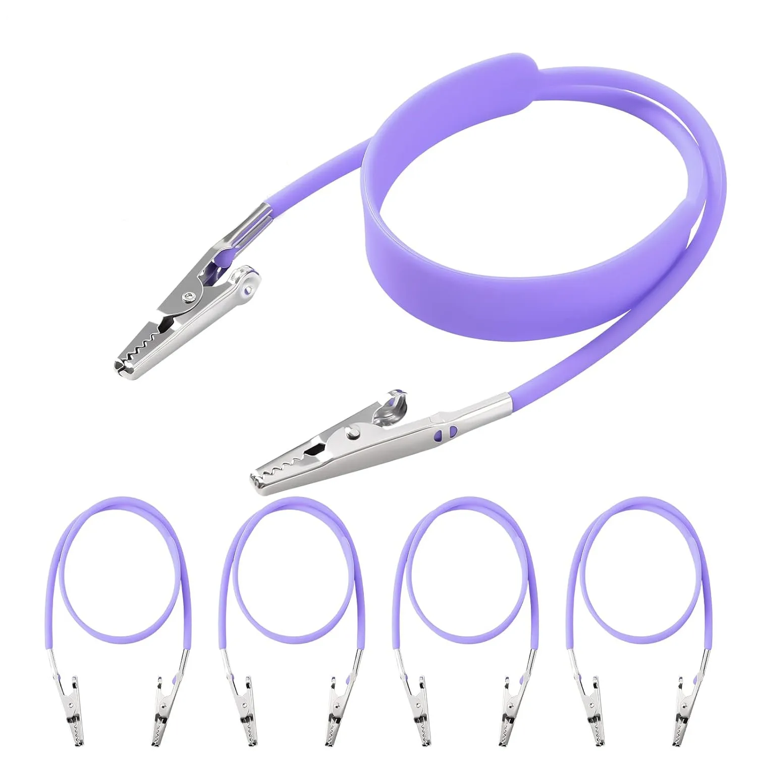 SJ Individually Wrapped Napkin Clips Autoclavable Dental Flexible Medical Grade Silicone Bib Holders Clips OEM Wholesale