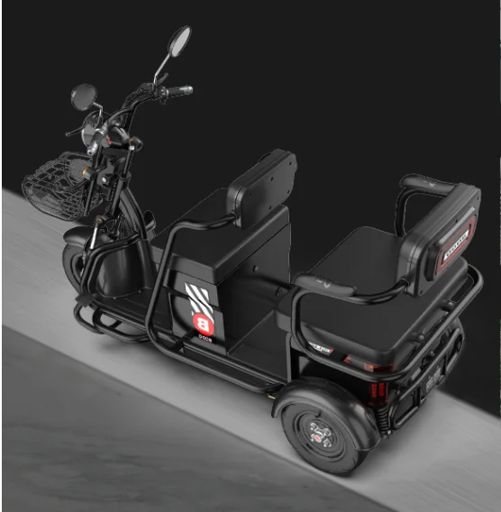 500W long electric tricycle bicycle multi-functional e-bike for  passengers and cargo delivery