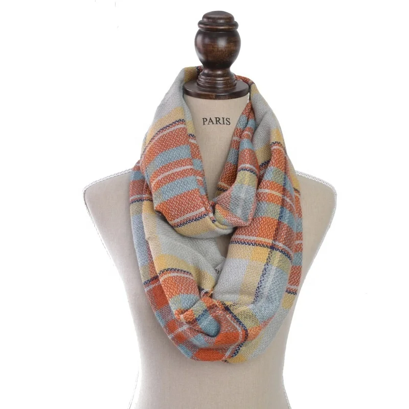 72 цвета Зимний шикарный вязаный акриловый женский клетчатый шарф без ограничений бандана Новый клетчатый шарф-повязка в клетку Красного буйвола