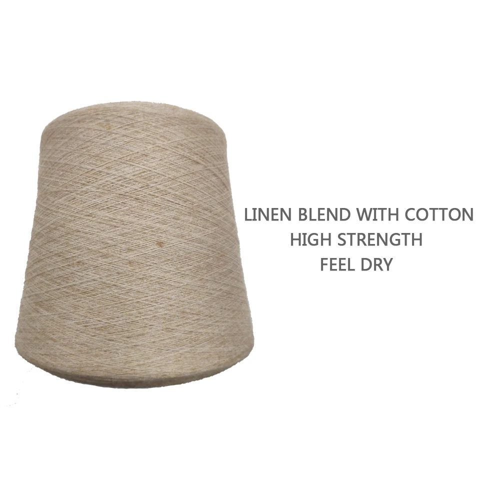 Hot Sale 2/30s 55%Linen 45%Cotton High Strength Dry Hand Feel Blended Yarn