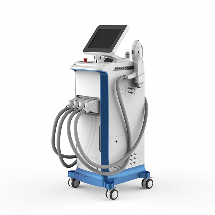 Professional 4 Handles Hair Removal Skin Tightening e light ipl rf nd yag q-switched  Beauty Equipment