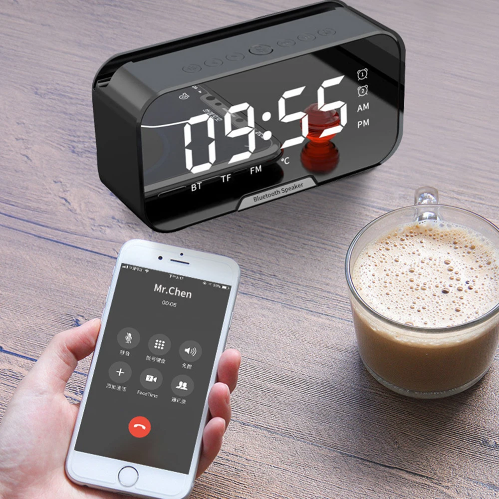 2024 ODM LOGO Speakers Bluetooth Small Portable Wireless Speaker clock Wireless  Speaker
