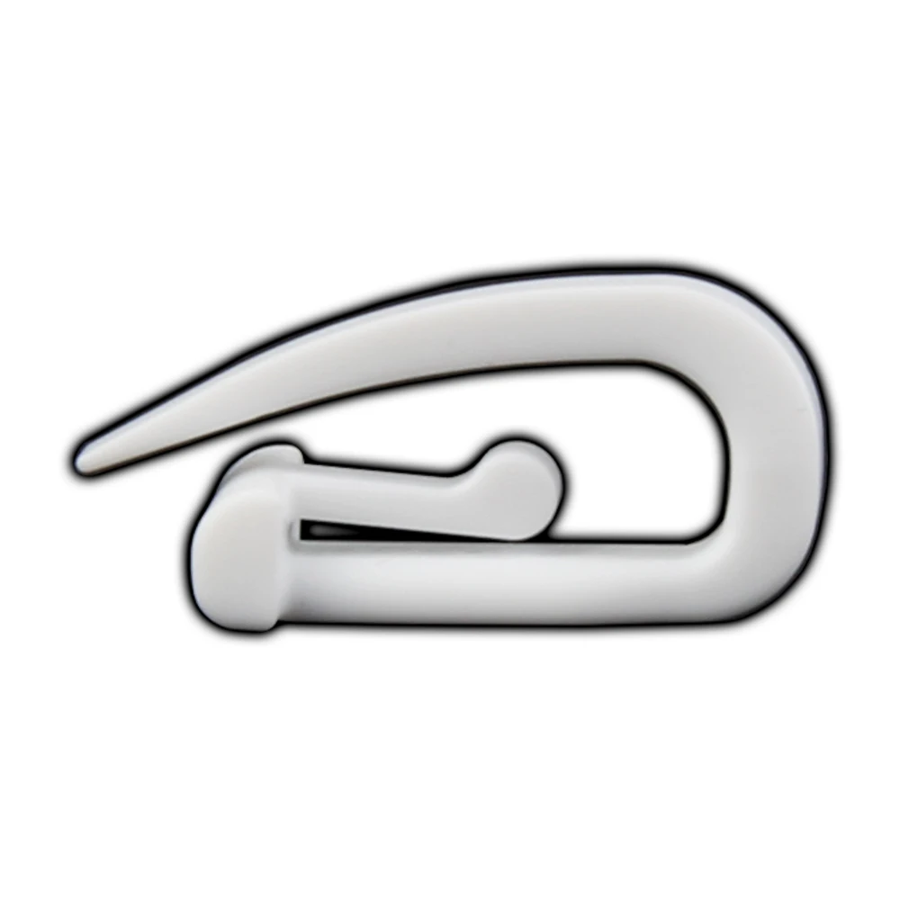 Home Decorative UV Resistant Type-6 S Wave Flowing Ripple Snake Fold Clear White Plastic Curtain Hanging Hooks for Curtain Tape
