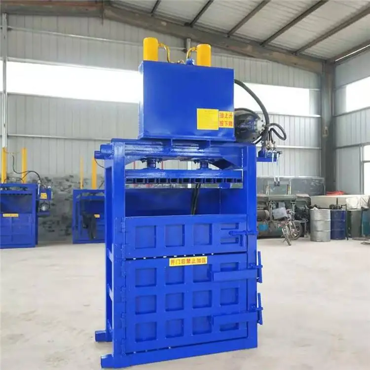 waste paper carton recycling plastic bottles hydraulic vertical scrap metal baler machine