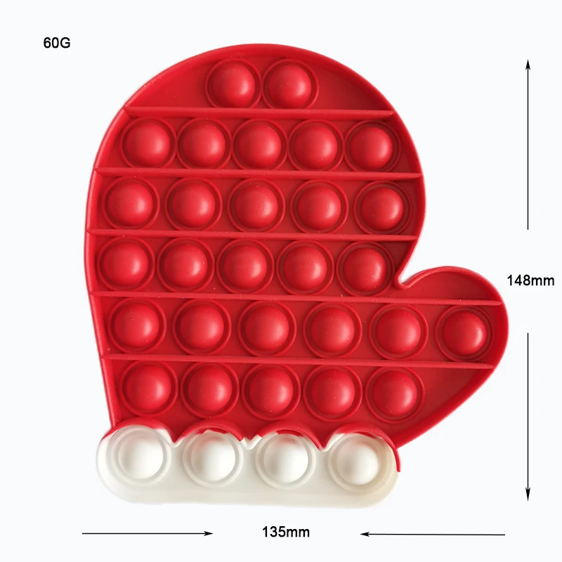 Hot Christmas Squeeze Fidget Toys Stress Relief Pack Set For Kids Silicone Bubble Fidget   Popper For Sensory Push Pops Fidget T