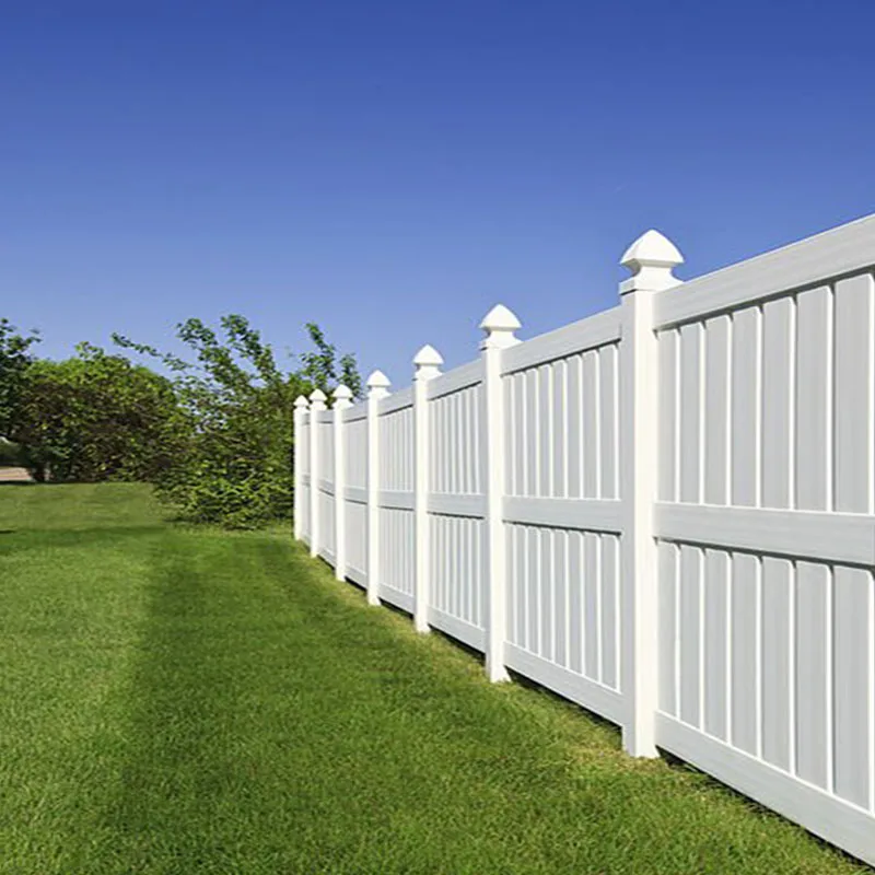 Vinyl PVC Privacy fences Garden Fencing 6x8ft and 6x6ft White durable yard contemporary fence Panels