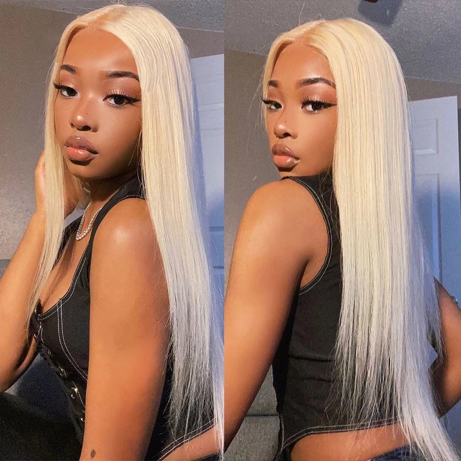 Raw Virgin Cuticle Aligned Brazilian Human Hair Transparent Lace Frontal 613 HD Lace Front Wig With Baby Hair For Black Women