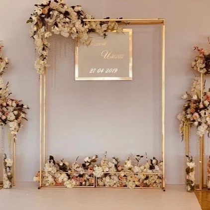 Свадебный фон, уличный треугольник, Шелковый цветок, искусственный свадебный цветок, декор для фона